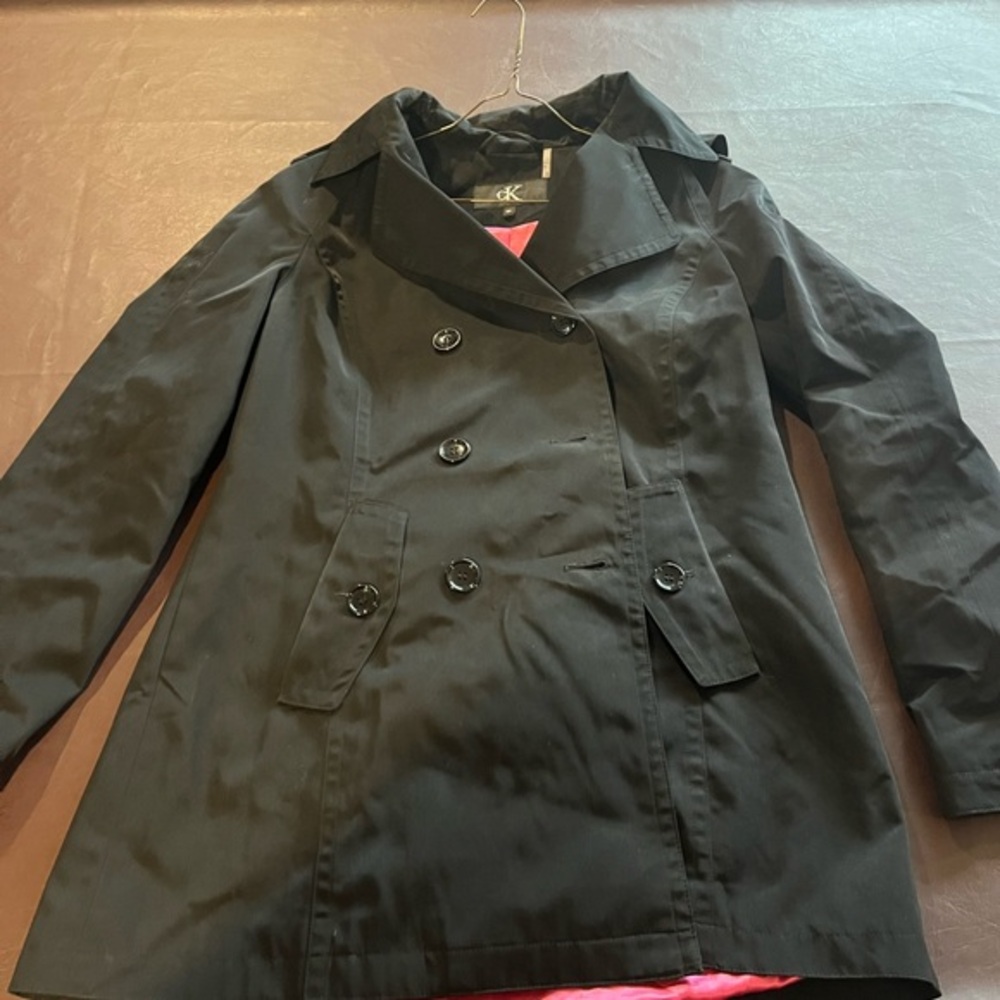 💥Buy 2 Get 1 Free💥 Calvin Klein Women's Black Trench Coat